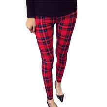 Load image into Gallery viewer, Women Plaid  Floral Stripe Trouser High Waist Pants freeshipping - Tyche Ace