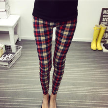 Load image into Gallery viewer, Women Plaid  Floral Stripe Trouser High Waist Pants freeshipping - Tyche Ace