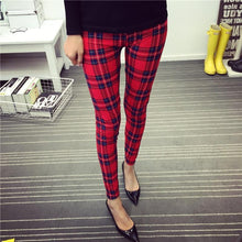 Load image into Gallery viewer, Women Plaid  Floral Stripe Trouser High Waist Pants freeshipping - Tyche Ace
