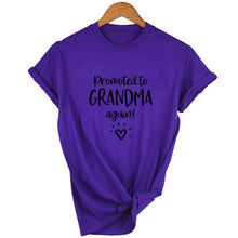 Load image into Gallery viewer, Women Promoted To Grandma Again Graphic T Shirts freeshipping - Tyche Ace