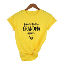 Load image into Gallery viewer, Women Promoted To Grandma Again Graphic T Shirts freeshipping - Tyche Ace