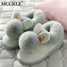 Load image into Gallery viewer, Women Rabbit Indoor Soft Faux Fur Plush Slippers freeshipping - Tyche Ace