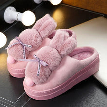Load image into Gallery viewer, Women Rabbit Indoor Soft Faux Fur Plush Slippers freeshipping - Tyche Ace