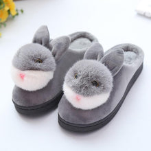 Load image into Gallery viewer, Women Rabbit Indoor Soft Faux Fur Plush Slippers freeshipping - Tyche Ace