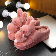 Load image into Gallery viewer, Women Rabbit Indoor Soft Faux Fur Plush Slippers freeshipping - Tyche Ace