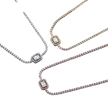 Load image into Gallery viewer, Women Rectangle Cubic Zirconia Choker Necklaces freeshipping - Tyche Ace