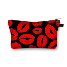 Load image into Gallery viewer, Women Red Lips Print Cosmetic Makeup Bag freeshipping - Tyche Ace