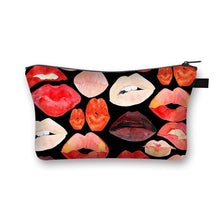 Load image into Gallery viewer, Women Red Lips Print Cosmetic Makeup Bag freeshipping - Tyche Ace