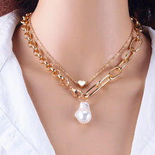 Load image into Gallery viewer, Women Retro Geometric Baroque Pearl Pendant Necklaces freeshipping - Tyche Ace