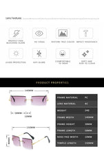 Load image into Gallery viewer, Women Retro Style Rimless Rectangle Shaped Gradient Lens Sunglasses freeshipping - Tyche Ace