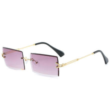 Load image into Gallery viewer, Women Retro Style Rimless Rectangle Shaped Gradient Lens Sunglasses freeshipping - Tyche Ace
