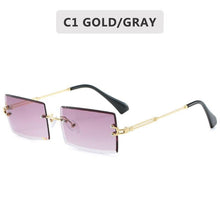 Load image into Gallery viewer, Women Retro Style Rimless Rectangle Shaped Gradient Lens Sunglasses freeshipping - Tyche Ace