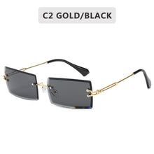 Load image into Gallery viewer, Women Retro Style Rimless Rectangle Shaped Gradient Lens Sunglasses freeshipping - Tyche Ace