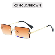 Load image into Gallery viewer, Women Retro Style Rimless Rectangle Shaped Gradient Lens Sunglasses freeshipping - Tyche Ace