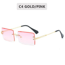 Load image into Gallery viewer, Women Retro Style Rimless Rectangle Shaped Gradient Lens Sunglasses freeshipping - Tyche Ace