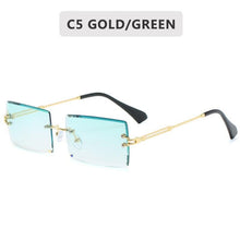 Load image into Gallery viewer, Women Retro Style Rimless Rectangle Shaped Gradient Lens Sunglasses freeshipping - Tyche Ace