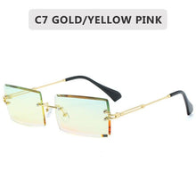 Load image into Gallery viewer, Women Retro Style Rimless Rectangle Shaped Gradient Lens Sunglasses freeshipping - Tyche Ace