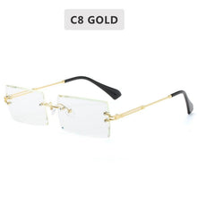 Load image into Gallery viewer, Women Retro Style Rimless Rectangle Shaped Gradient Lens Sunglasses freeshipping - Tyche Ace