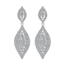 Load image into Gallery viewer, Women Rhinestone Leaf Dangling Earrings freeshipping - Tyche Ace