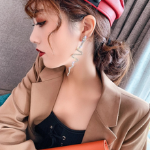Load image into Gallery viewer, Women Rhinestone Long Tassel Crystal Drop Shiny Snake Earrings freeshipping - Tyche Ace