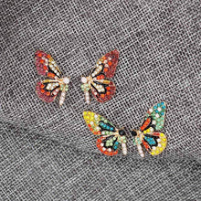 Load image into Gallery viewer, Women Rhinestone Wild Personality  Metal Butterfly Wings Earrings freeshipping - Tyche Ace