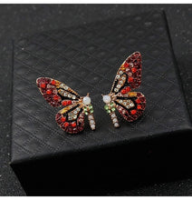 Load image into Gallery viewer, Women Rhinestone Wild Personality  Metal Butterfly Wings Earrings freeshipping - Tyche Ace