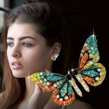 Load image into Gallery viewer, Women Rhinestone Wild Personality  Metal Butterfly Wings Earrings freeshipping - Tyche Ace