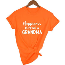 Load image into Gallery viewer, Women Short Sleeve Happiness Is Being A Grandma T-Shirt freeshipping - Tyche Ace
