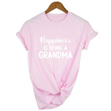 Load image into Gallery viewer, Women Short Sleeve Happiness Is Being A Grandma T-Shirt freeshipping - Tyche Ace