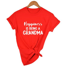 Load image into Gallery viewer, Women Short Sleeve Happiness Is Being A Grandma T-Shirt freeshipping - Tyche Ace