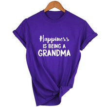 Load image into Gallery viewer, Women Short Sleeve Happiness Is Being A Grandma T-Shirt freeshipping - Tyche Ace