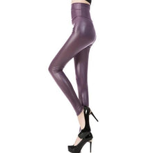 Load image into Gallery viewer, Women Slim Shiny Wet Look Faux Leather  Pants Leggings freeshipping - Tyche Ace