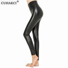 Load image into Gallery viewer, Women Slim Shiny Wet Look Faux Leather  Pants Leggings freeshipping - Tyche Ace