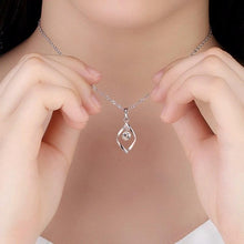 Load image into Gallery viewer, Sterling Silver Crystal Retro Pendant Necklace freeshipping - Tyche Ace