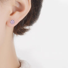 Load image into Gallery viewer, Women Sterling Silver Pink Clear Zircon Flower Necklace Earrings Bracelet Set freeshipping - Tyche Ace