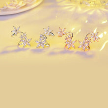 Load image into Gallery viewer, Women  Sterling Silver Zircon Butterfly Star Flower Stud Earrings freeshipping - Tyche Ace