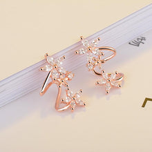 Load image into Gallery viewer, Women  Sterling Silver Zircon Butterfly Star Flower Stud Earrings freeshipping - Tyche Ace