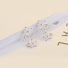 Load image into Gallery viewer, Women  Sterling Silver Zircon Butterfly Star Flower Stud Earrings freeshipping - Tyche Ace