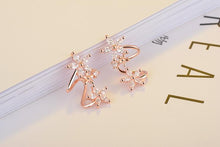 Load image into Gallery viewer, Women  Sterling Silver Zircon Butterfly Star Flower Stud Earrings freeshipping - Tyche Ace