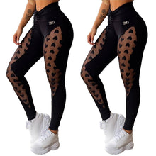 Load image into Gallery viewer, Women Stretchy Hip Up Woven Lace Heart Printed design Slim leggings Joggers freeshipping - Tyche Ace