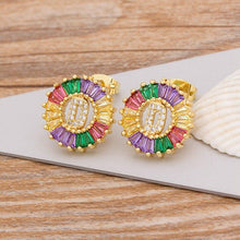 Load image into Gallery viewer, Women Stunning Colourful Letter Alphabet Stud Earrings freeshipping - Tyche Ace