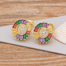 Load image into Gallery viewer, Women Stunning Colourful Letter Alphabet Stud Earrings freeshipping - Tyche Ace