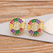 Load image into Gallery viewer, Women Stunning Colourful Letter Alphabet Stud Earrings freeshipping - Tyche Ace