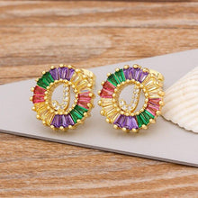 Load image into Gallery viewer, Women Stunning Colourful Letter Alphabet Stud Earrings freeshipping - Tyche Ace