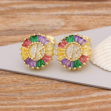 Load image into Gallery viewer, Women Stunning Colourful Letter Alphabet Stud Earrings freeshipping - Tyche Ace