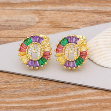 Load image into Gallery viewer, Women Stunning Colourful Letter Alphabet Stud Earrings freeshipping - Tyche Ace