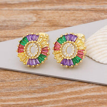Load image into Gallery viewer, Women Stunning Colourful Letter Alphabet Stud Earrings freeshipping - Tyche Ace