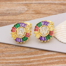 Load image into Gallery viewer, Women Stunning Colourful Letter Alphabet Stud Earrings freeshipping - Tyche Ace