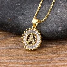 Load image into Gallery viewer, Women Stunning Gold Plated Initial Letter Necklaces freeshipping - Tyche Ace