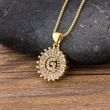 Load image into Gallery viewer, Women Stunning Gold Plated Initial Letter Necklaces freeshipping - Tyche Ace